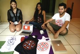 Business Business volunteers discuss how to draw up a business plan for a local entrepreneur during their internship in Costa Rica.