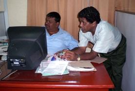 Business Two employees in the marketing sector of a Sri Lankan business explain their roles to an intern.