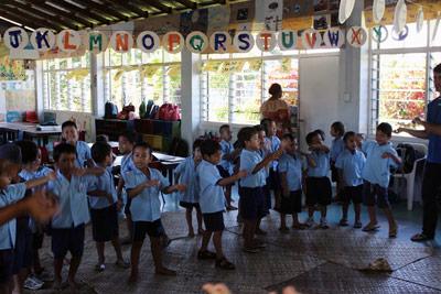 Schoolchildren at All Saints Anglican Pre-school in Apia, Samoa A group of school children at a Projects Abroad Care placment, All Saints Anglican Pre-school, in Apia, Samoa