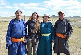 Mongolia A volunteer spends time with her nomad host family during a cultural immersion project in Mongolia.