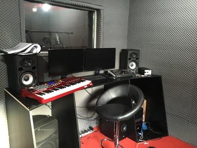 Recording desk in the studio State of the art recording equipment at the new Music Production project in Cape Town, South Africa