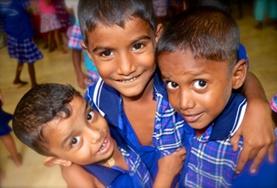 Sri Lanka A group of children take part in an educational activites organised by volunteers at our Care & Community placement in Sri Lanka.