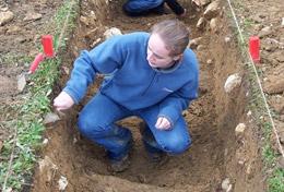 Archaeology A high school student helps at a dig site in Romania during her Archaeology internship abroad.