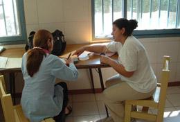 Argentina A high school volunteer learns Spanish during a one-on-one lesson at our Human Rights & Spanish placement in Argentina.