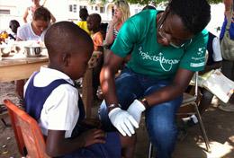Ghana A Medicine volunteer gains experience doing health screenings during her high school internship in Ghana.