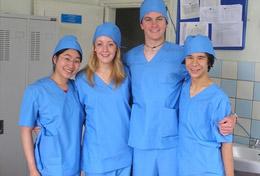 Medicine & Healthcare Medicine High School Project interns wear their scrubs, ready to observe surgery at a hospital in Mongolia.