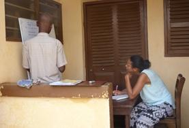 Language Courses A volunteer in Togo learns French as part of her language course placement.