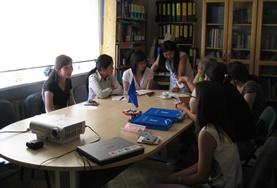 Law & Human Rights A group of Law interns discuss the details of a case during a meeting at their placement in Mongolia.
