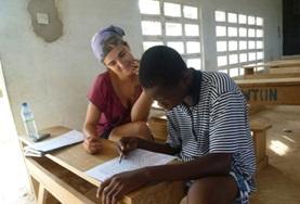 Medicine & Healthcare A local student receives specialised treatment from a Speech Therapy volunteer at our internship placement in Togo.