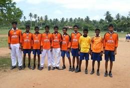 Sports A team of sports players in Sri Lanka prepares for a lesson as part of our volunteer School Sports project.